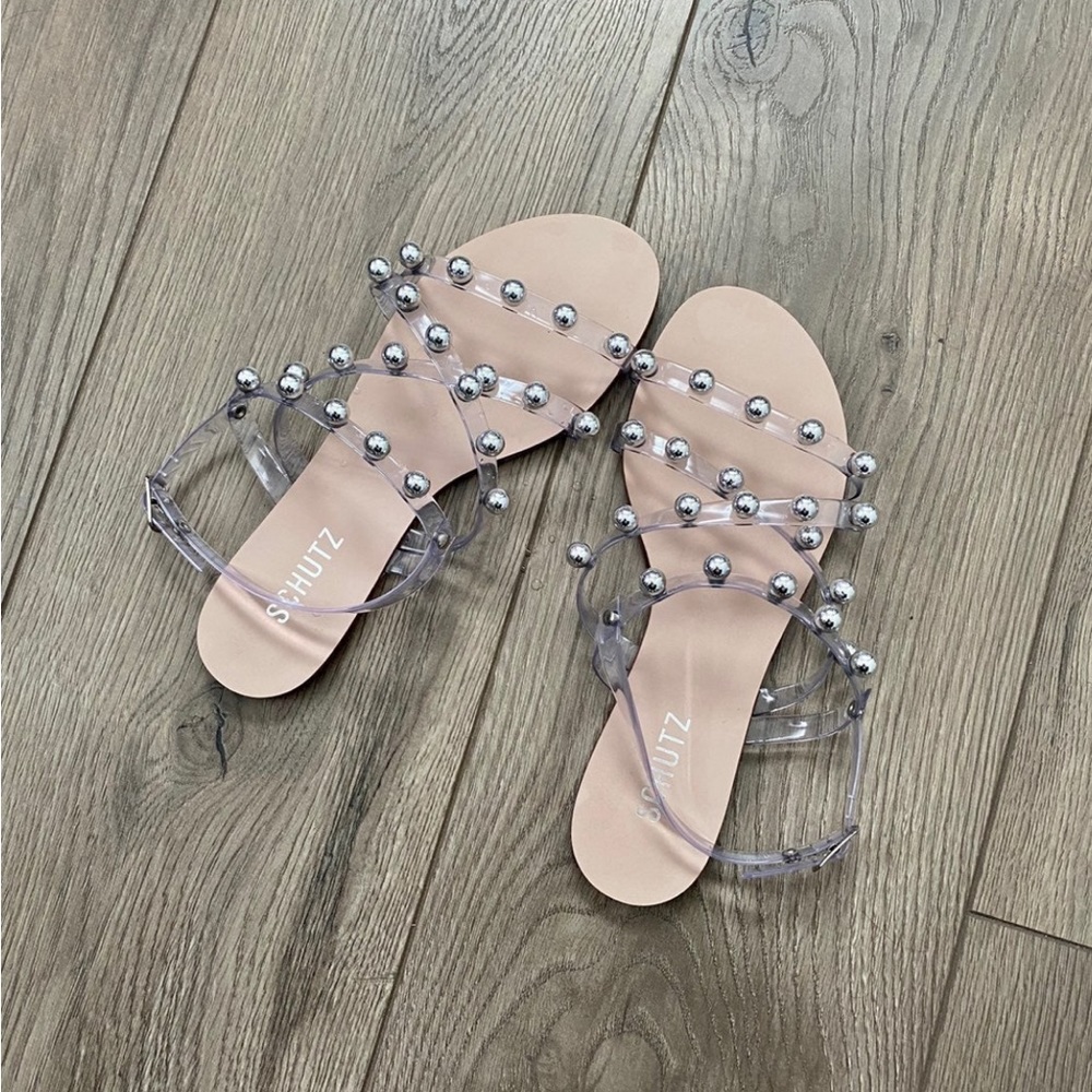 Schutz clear lina sandals